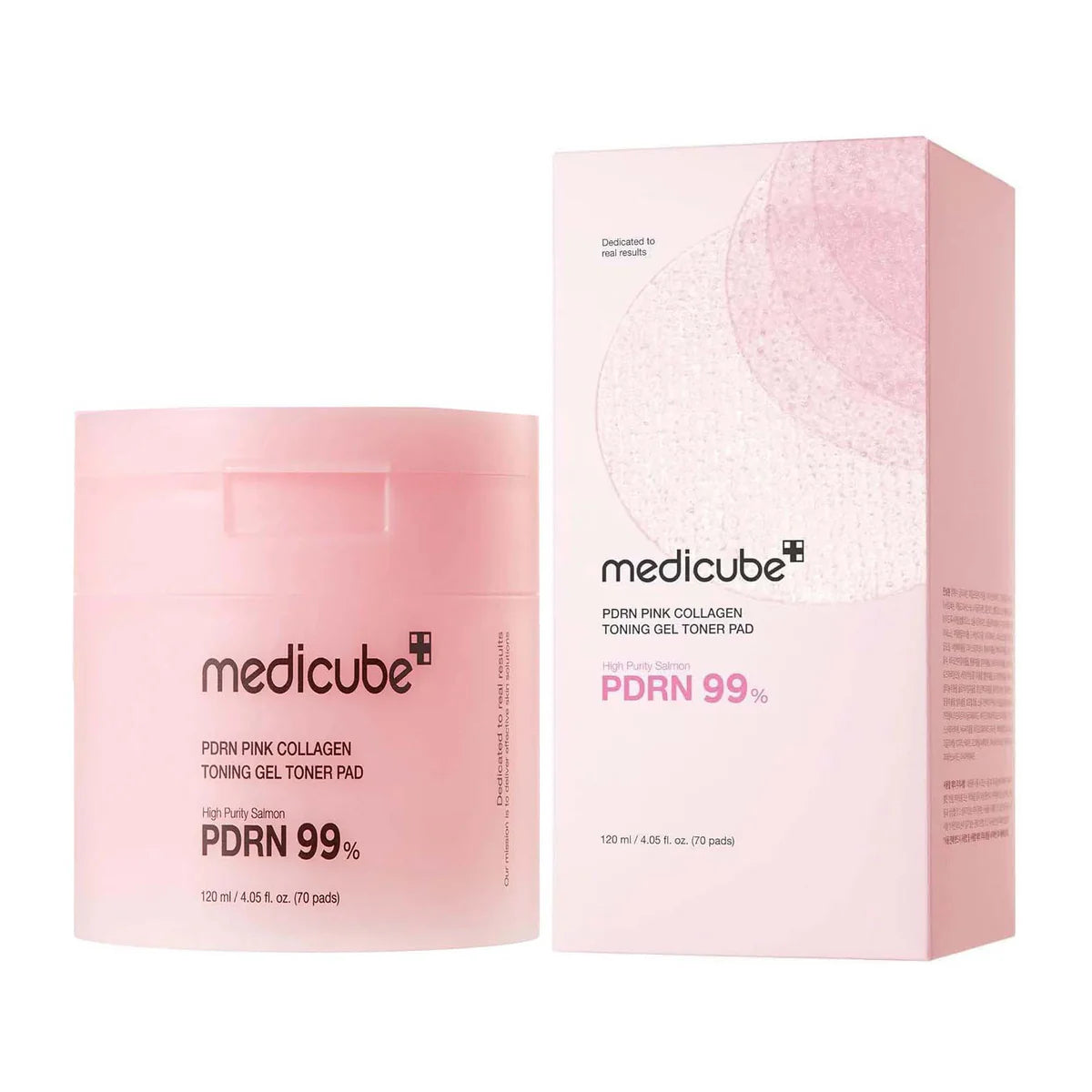 Medicube Pdrn Pink Collagen Toning Gel Toner Pad 120ml - 70 Pads
