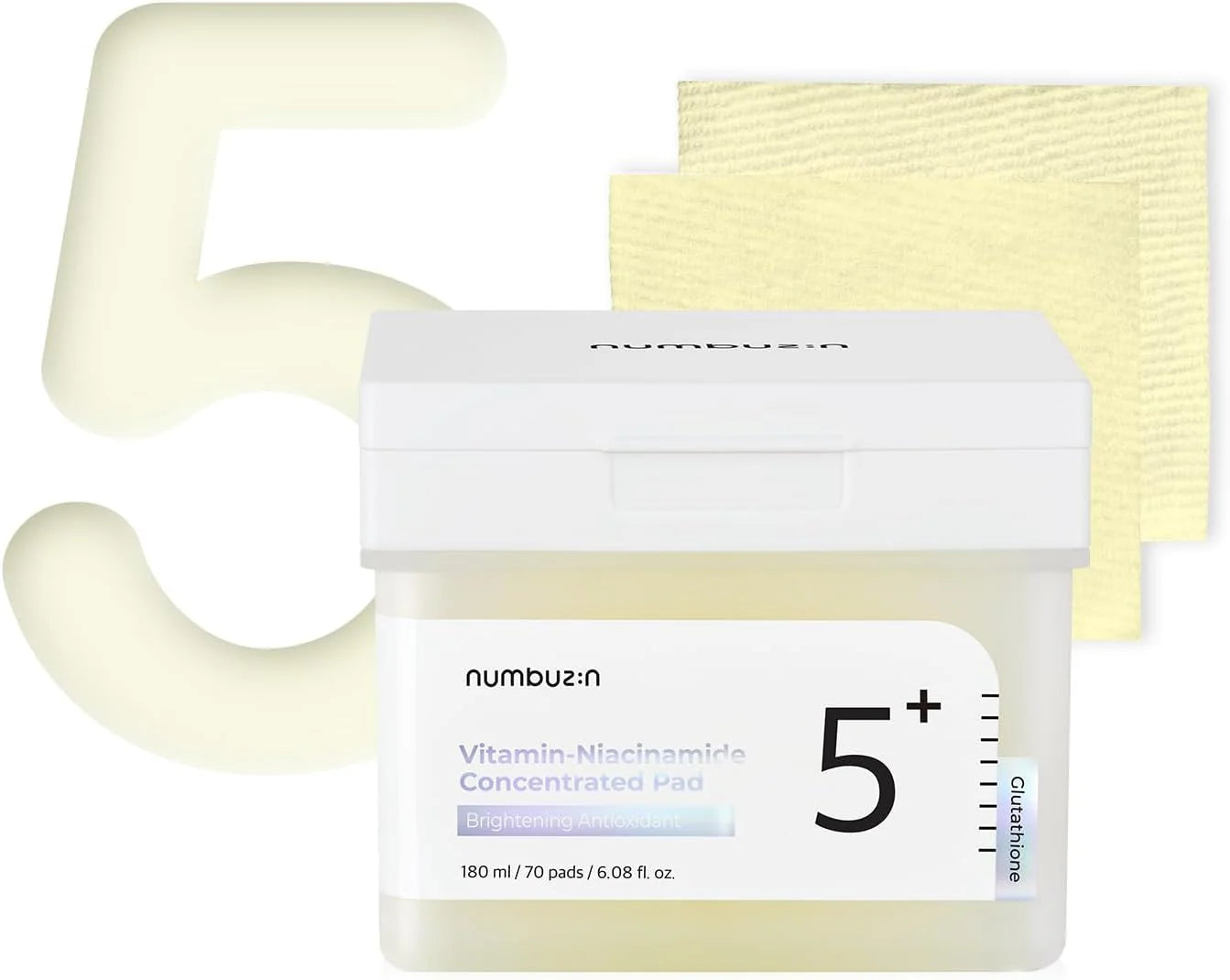 Numbuzin No. 5 Shiratama Glutathione C Film Pad 70 sheets/180ml | Glutathione