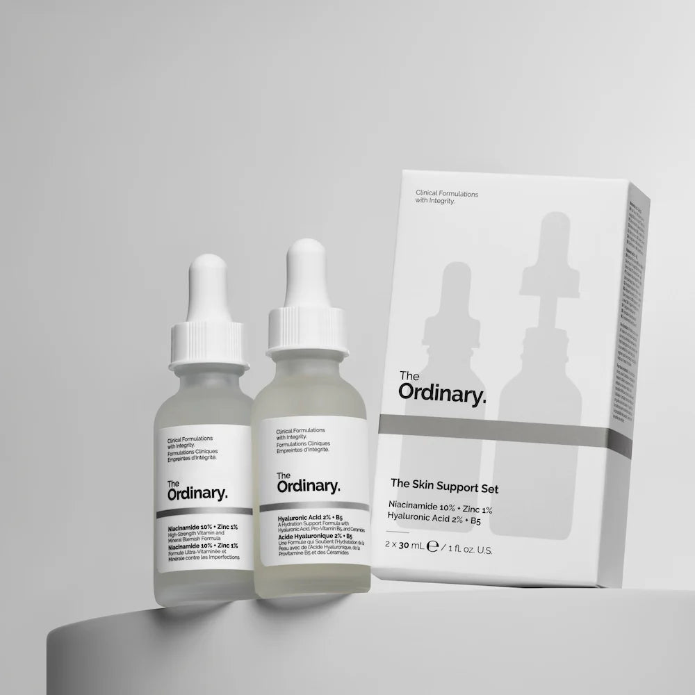 THE ORDINARY SKIN SUPPORT SET (NIACINAMIDE & HYALURONIC ACID)