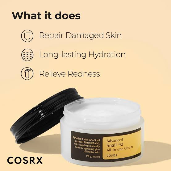 كريم الحلزون 92 من كوزركس 100 مل – COSRX – Advanced Snail 92 All In One Cream