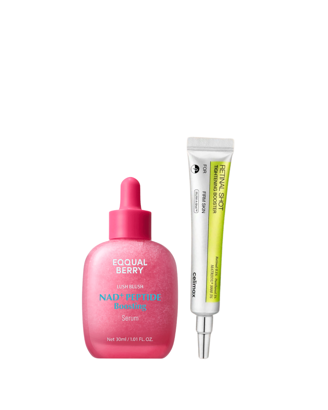 {Anti Aging Duo} Retinal Shot Tightening Booster + EQQUALBERRY - NAD+ Peptide Boosting Serum