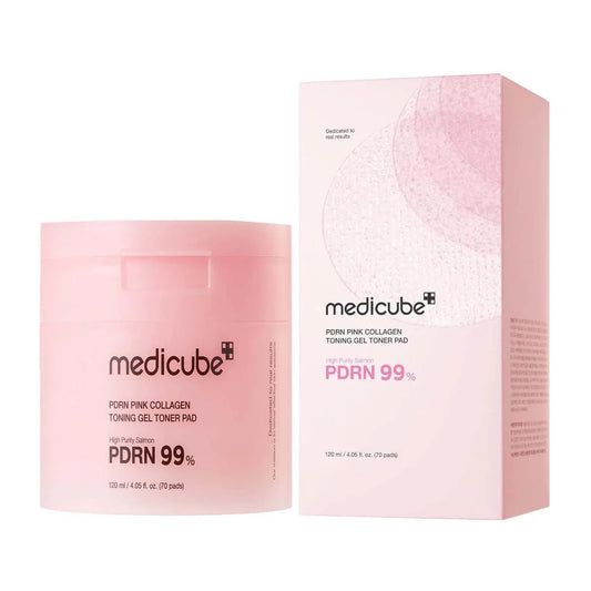 Medicube Pdrn Pink Collagen Toning Gel Toner Pad 120ml - 70 Pads