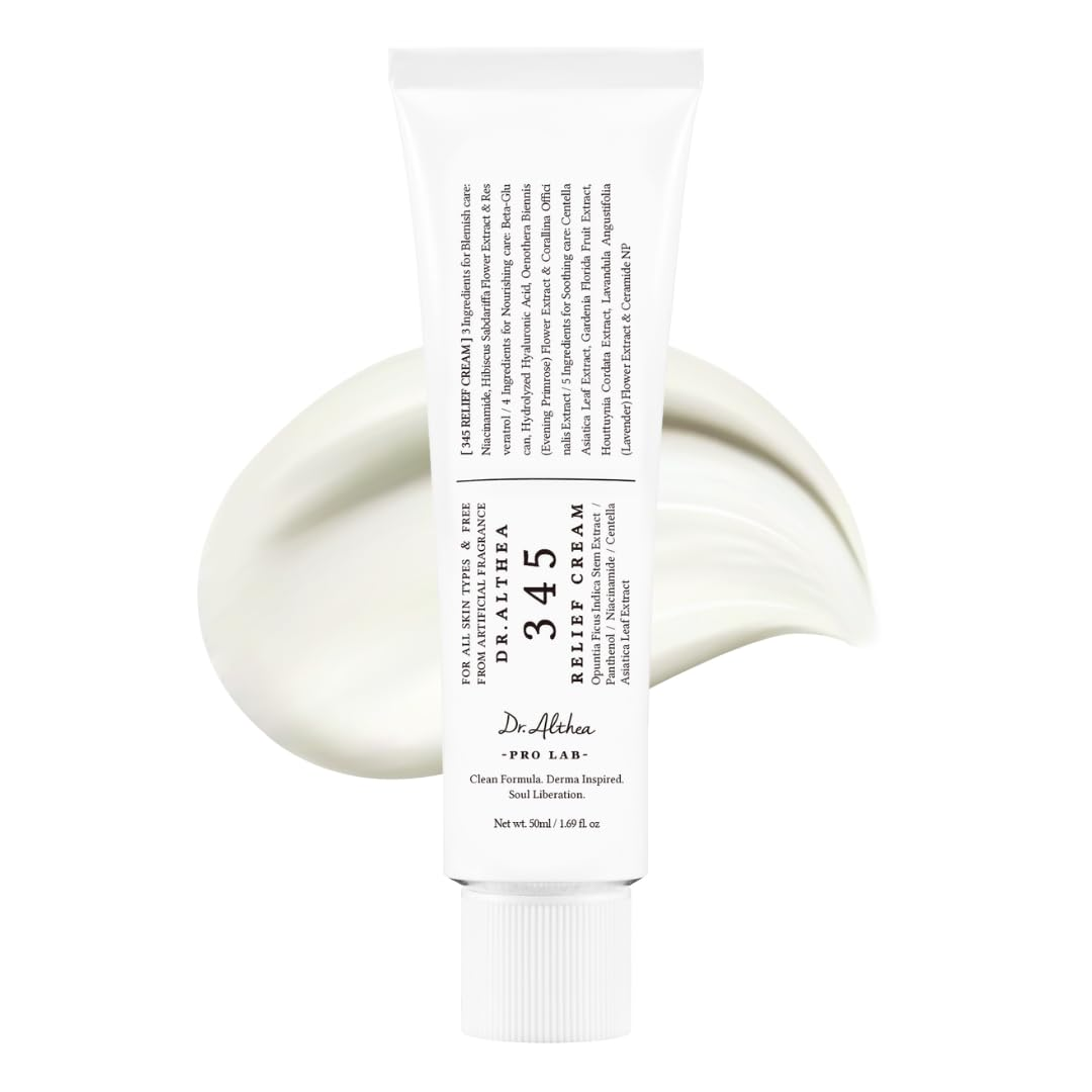 345 Relief Cream | Daily Face Moisturizer | Blemish Relief Care | Soothing Recov