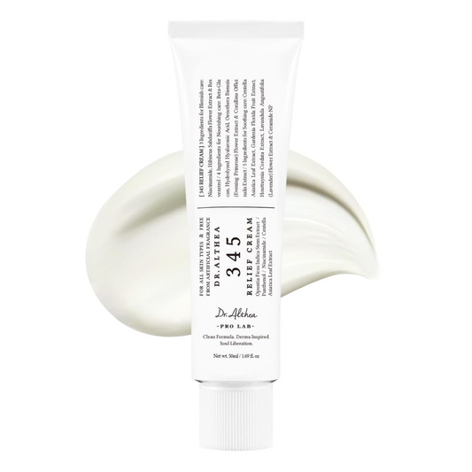 345 Relief Cream | Daily Face Moisturizer | Blemish Relief Care | Soothing Recov